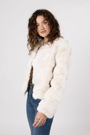 Sue Ivory Faux Fur Jacket