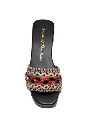 Celeste Black Jute Sandal Heel