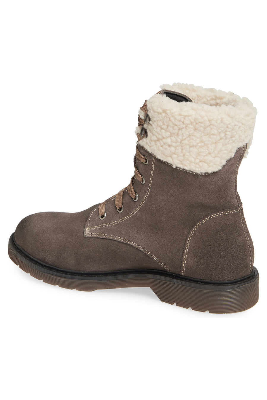 Dillon Grey Fleece Cuff Lace Up Boot Master