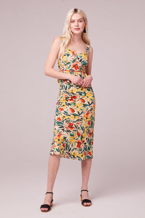 Fano Primary Floral Slip Skirt Detail