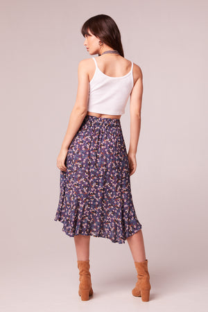 Linaelle Purple Floral Wrap Skirt