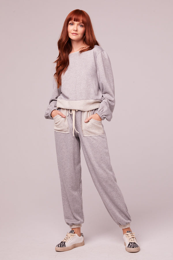 Loy Heather Gray Shimmer Joggers Master