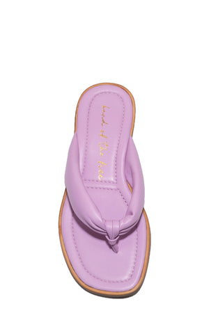 Solana Lilac Leather Padded Flip Flop